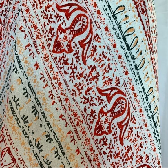 OLIVACEOUS White multicoloured halter low back maxi dress Sz S NWT - Picture 5 of 12